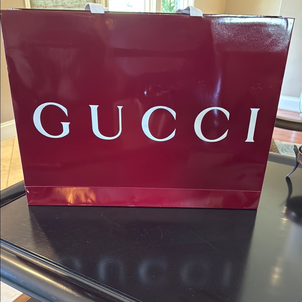 Gucci Deep Red Shopping Bag
